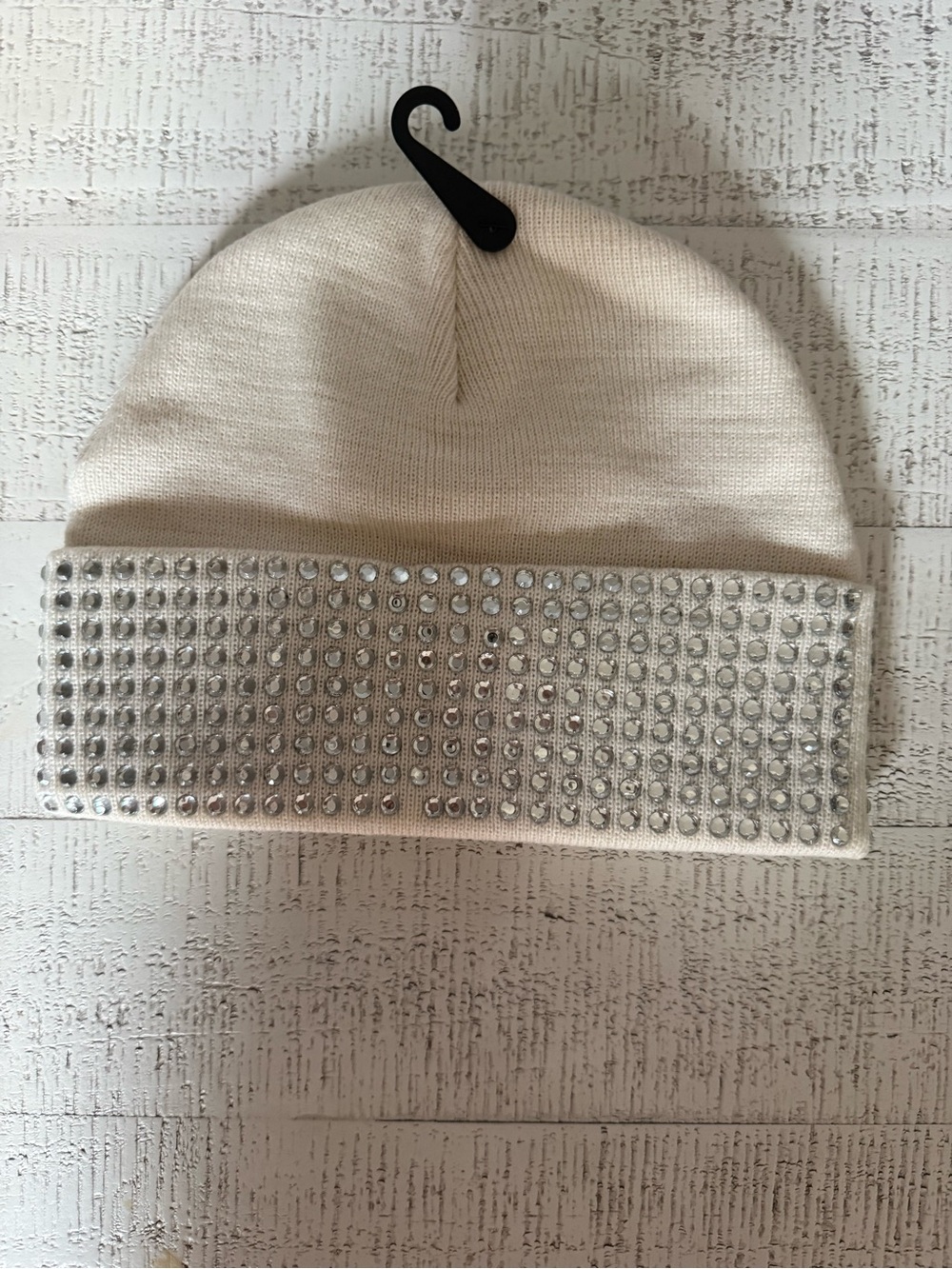 Kurt Geiger Bone Crystal Embellished Beanie - Picture 2 of 2